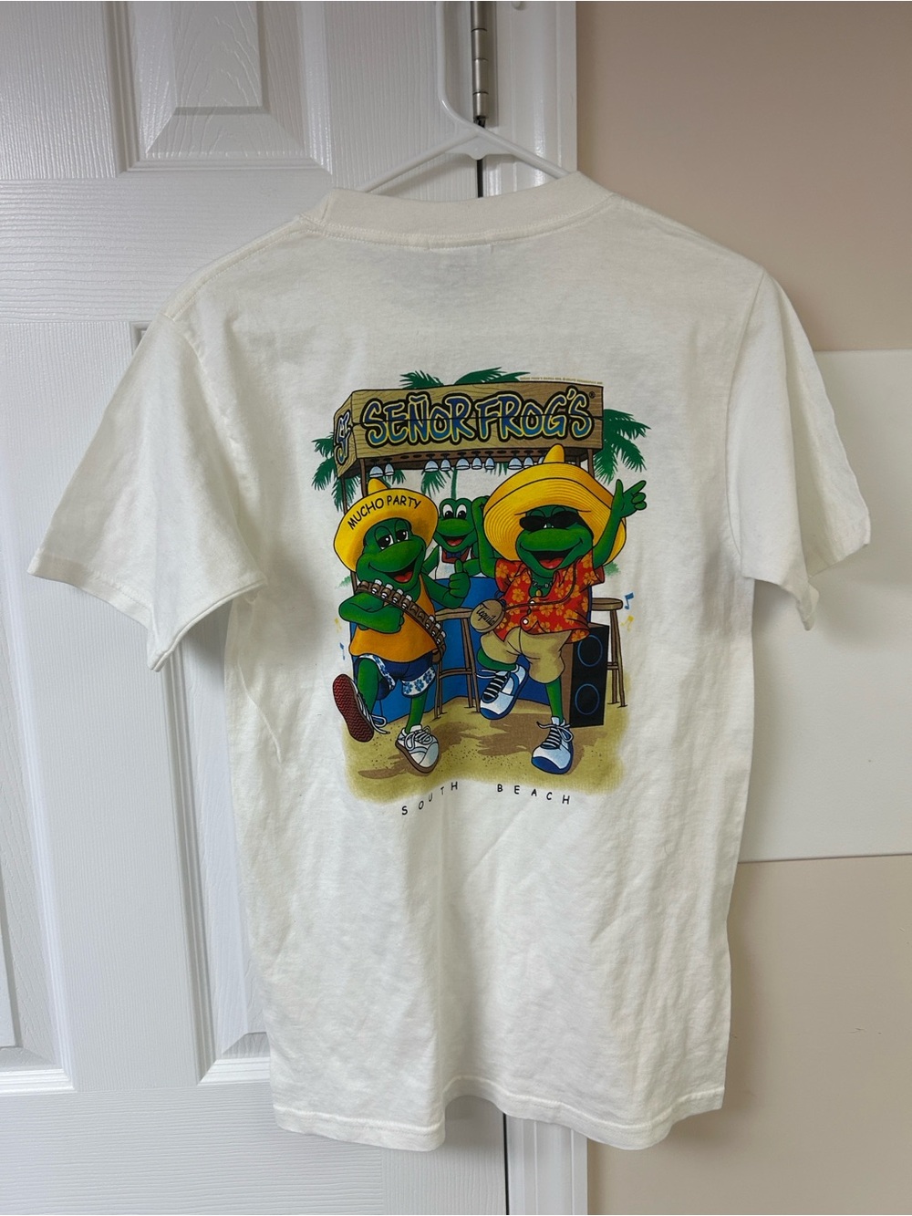 Vintage Senor Frogs Men’s Mucho Party Graphic Tee Unisex Mens Small